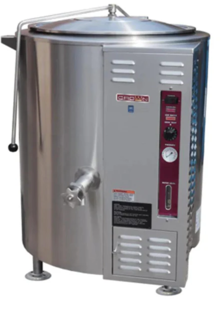 Crown Steam GL-100E 100-Gallon Gas Steam Kettle - 150,000 BTU | SKU: KTL-GL-100E