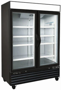 Kool-It 54" Double Glass Door Display Freezer - 48 Cu Ft., KGF-48 | SKU: FRZ-KGF-48