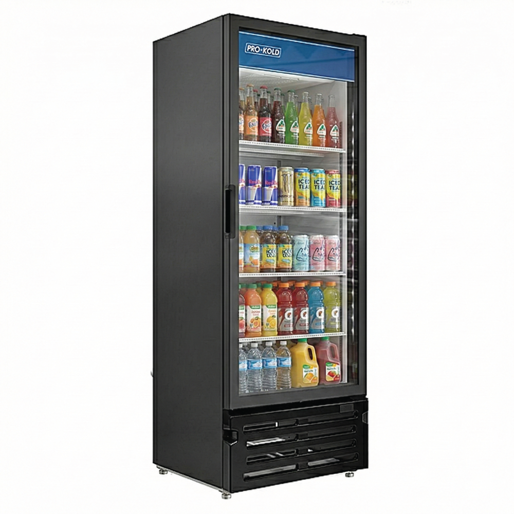 30" Pro-Kold Single Glass Door Merchandise Cooler 19 Cu.Ft., VC-23 | SKU: CLR-VC-23