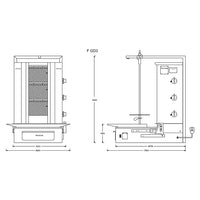 Ozti Natural Gas Shawarma/Doner Machine GD3 | SKU: SHW-GD3