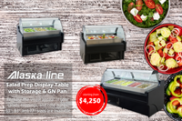 77'' Alaska-Line Salad Prep Table with Storage & GN Pan HIT-37 | SKU: PAN-HIT-37